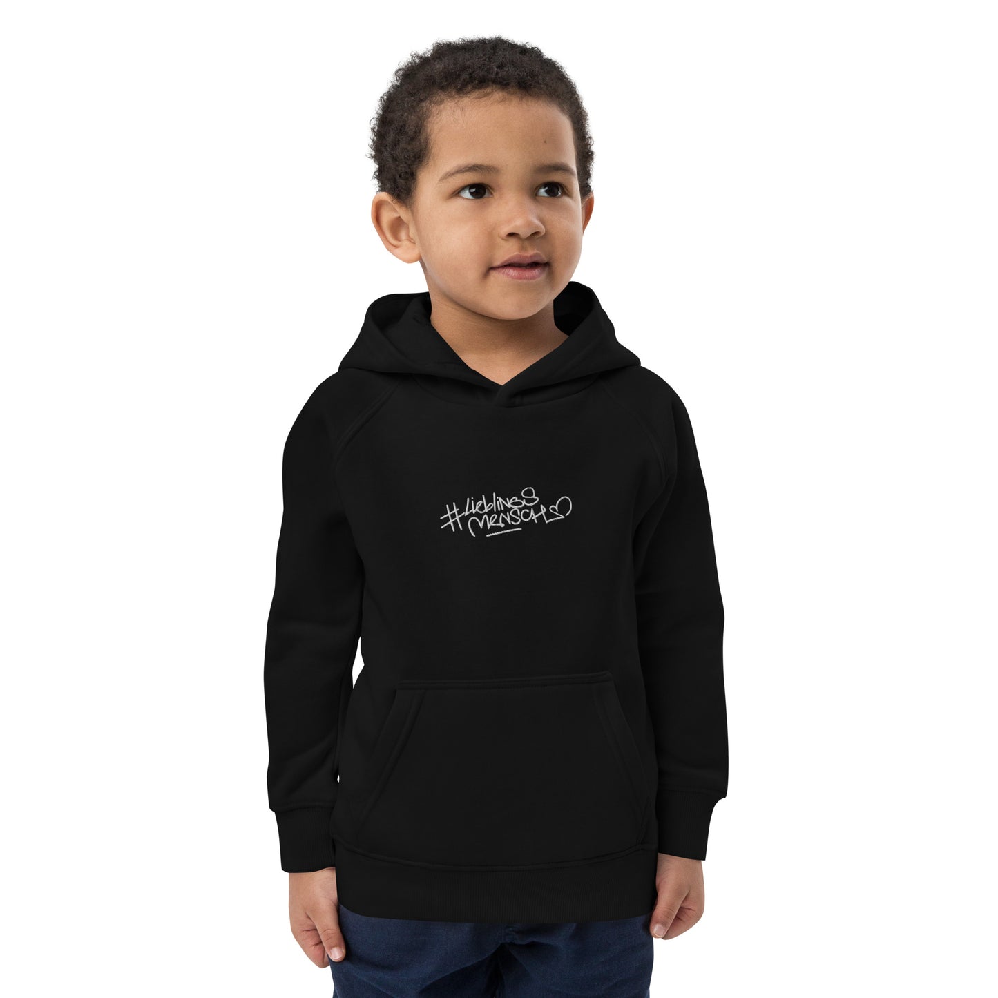 Umweltfreundlicher Kinderpullover mit Kapuze und Rippdetails – warm, bequem und pflegeleicht