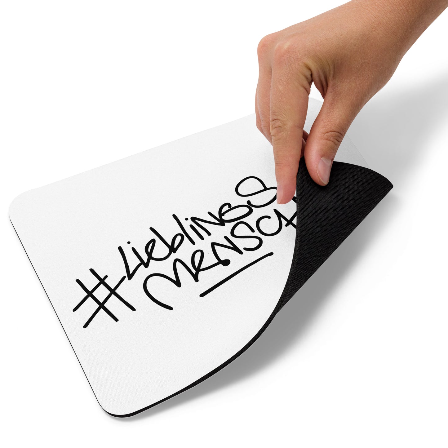 Mauspad mit #Lieblingsmensch-Aufdruck – Geschenk für Herzensmenschen