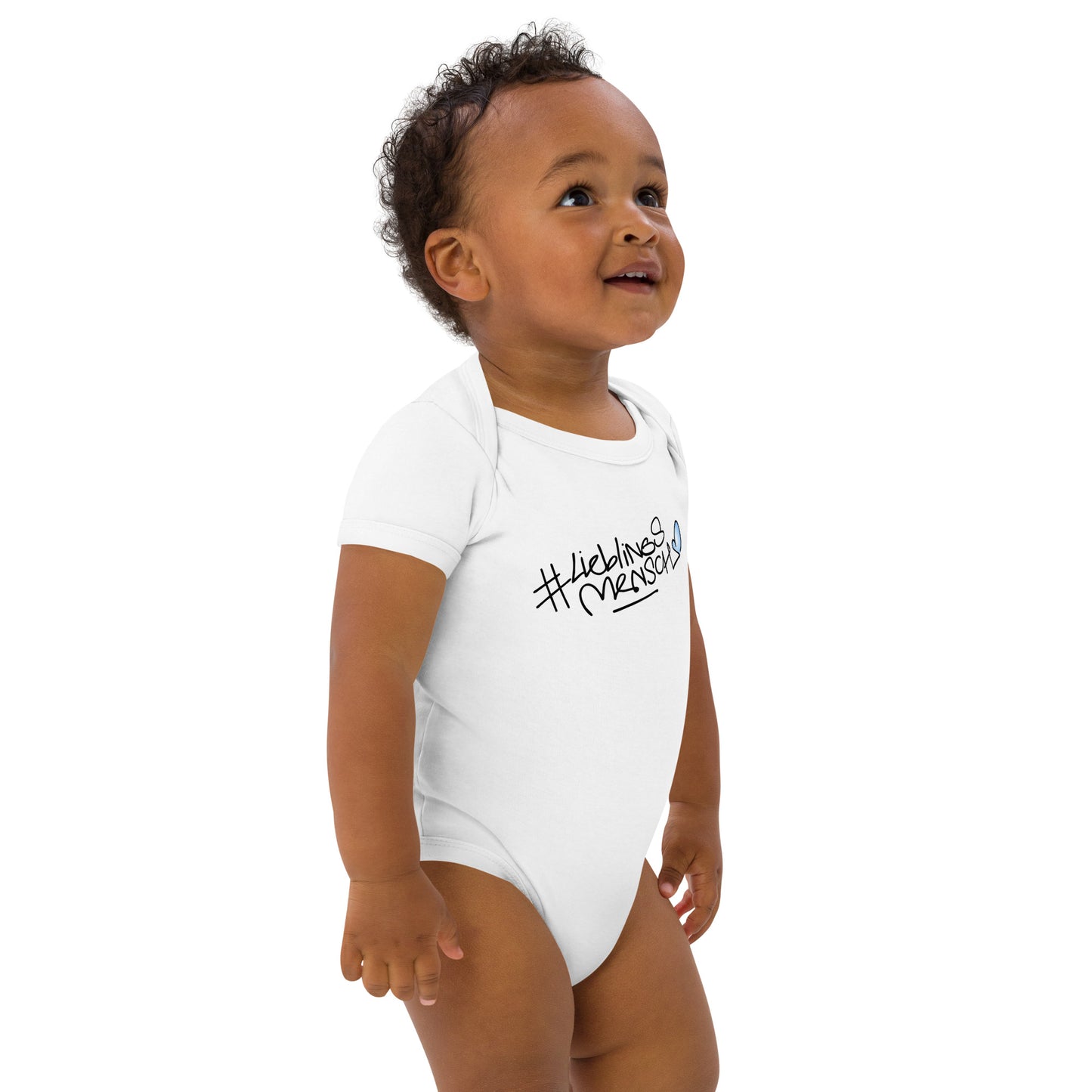 Baby-Strampler aus 100 % Bio-Baumwolle mit Umschlagausschnitt und nickelfreien Druckknöpfen