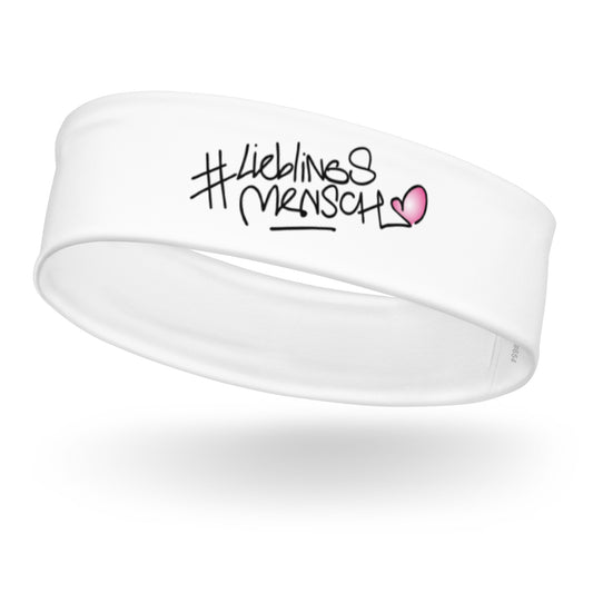 Stylisches #Lieblingsmensch-Stirnband für Sport & Freizeit – dehnbar und angenehm auf der Haut
