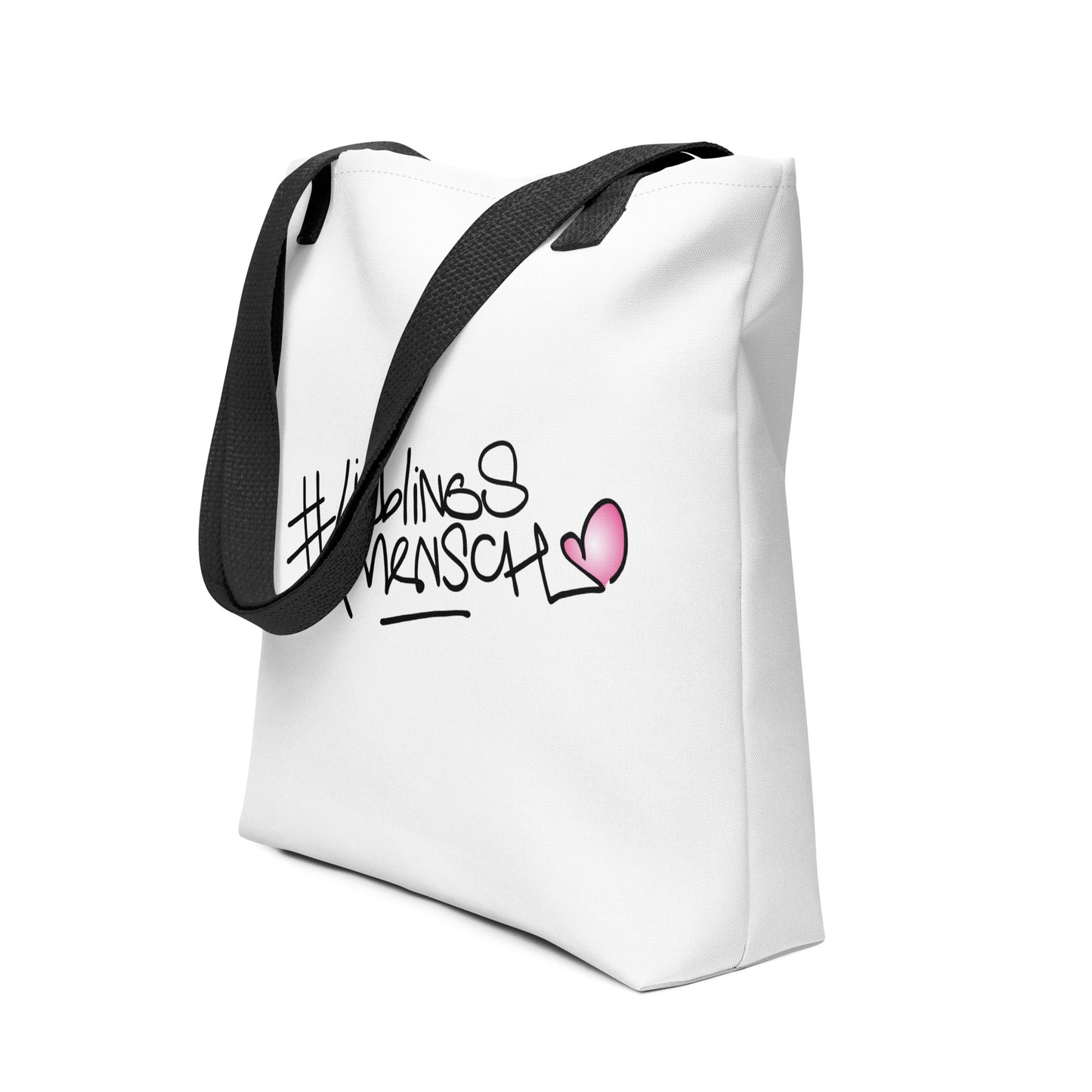 Trendige #Lieblingsmensch Stofftasche mit breiten Trägern – ideal für Shopping, Alltag oder unterwegs