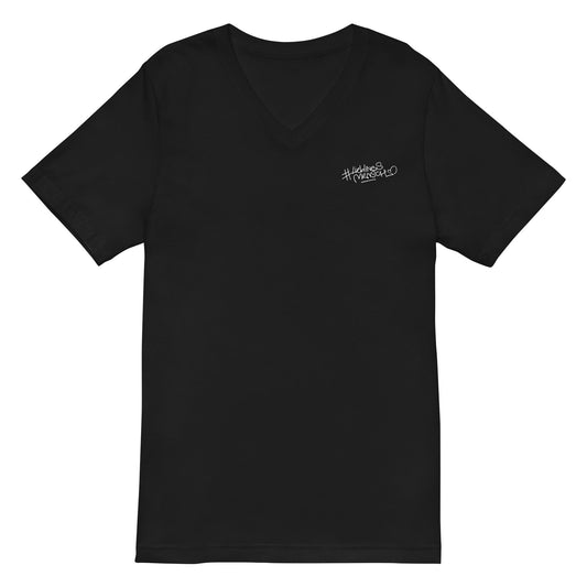 Modernes Damen T-Shirt mit V-Ausschnitt – casual Style aus 100 % gekämmter Baumwolle, für Alltag & Freizeit, mit #Lieblingsmensch Aufdruck vorne und hinten