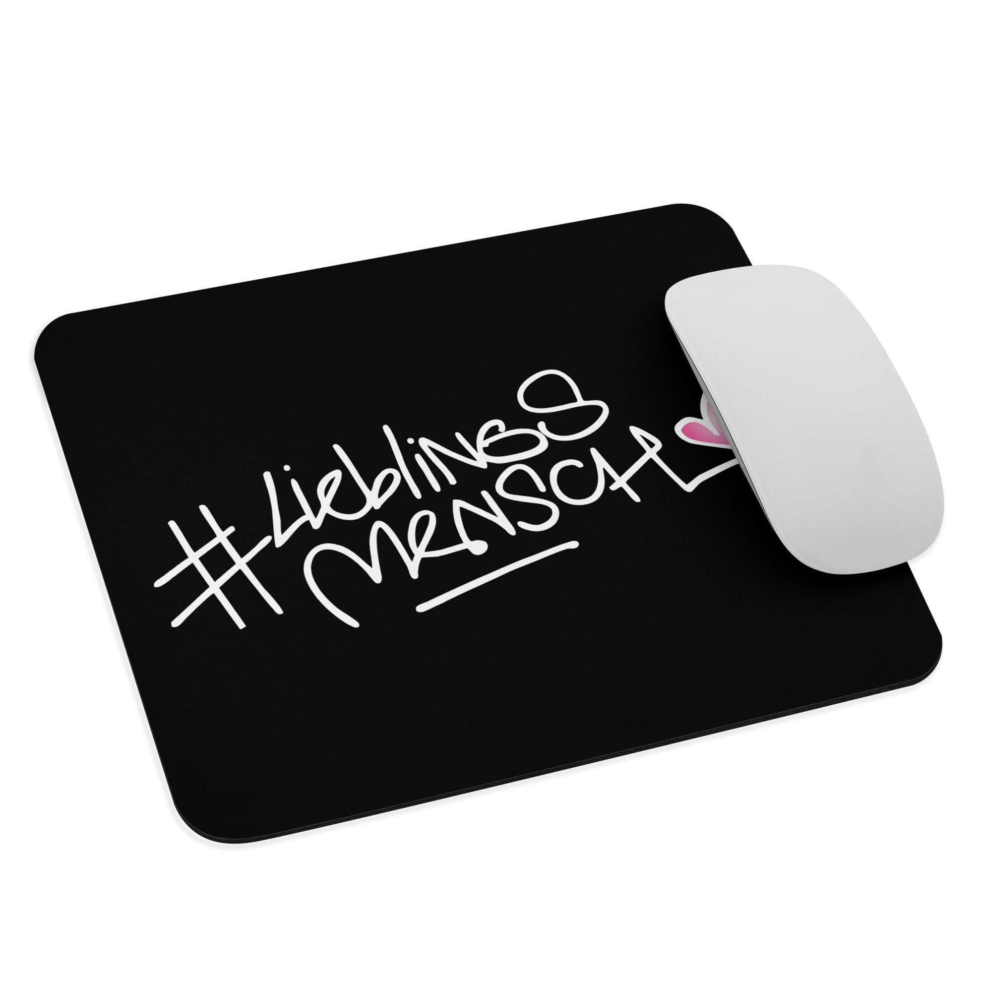 Personalisiertes Mauspad mit Schriftzug #Lieblingsmensch – perfekte Aufmerksamkeit für Büro oder Homeoffice