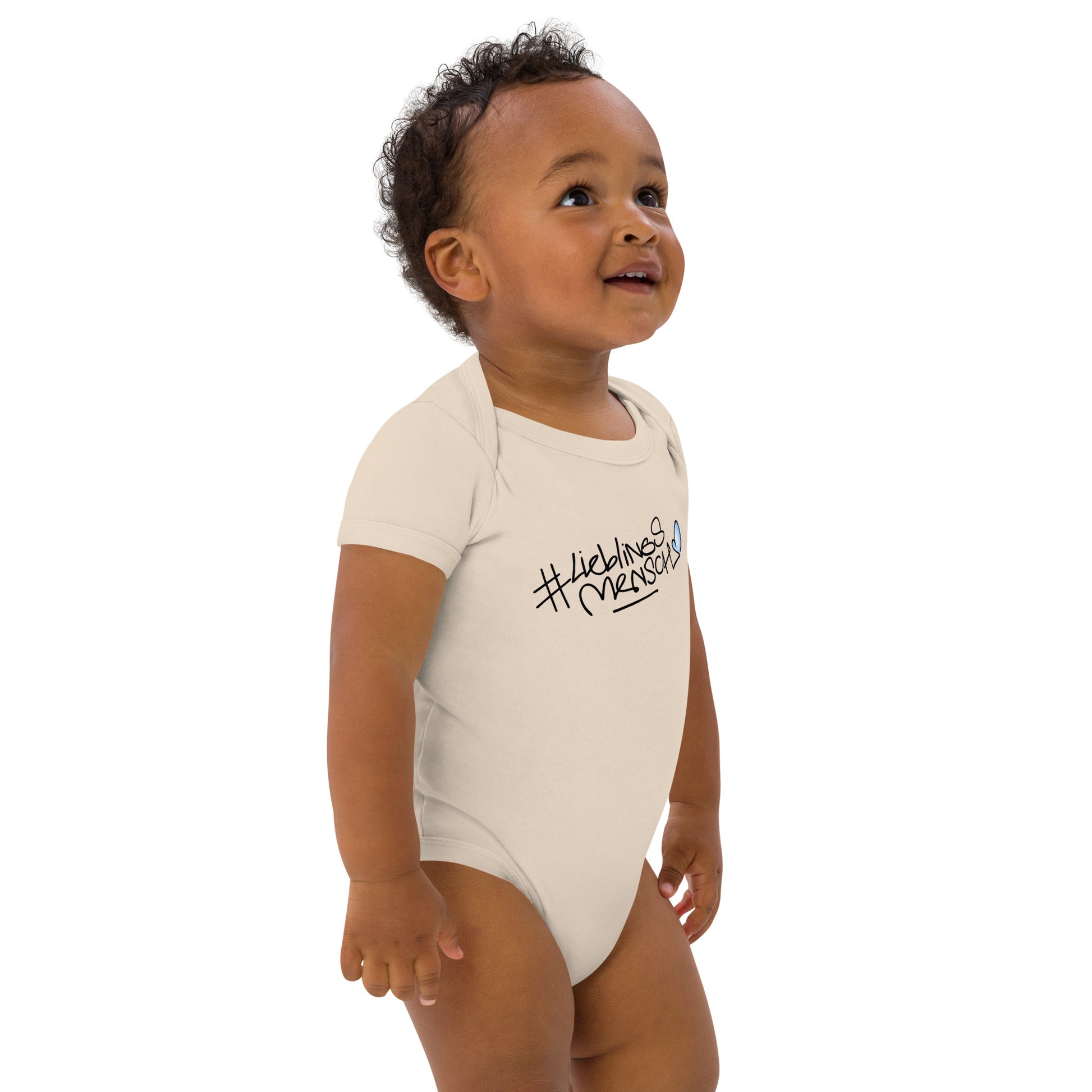 Baby-Strampler aus 100 % Bio-Baumwolle mit Umschlagausschnitt und nickelfreien Druckknöpfen
