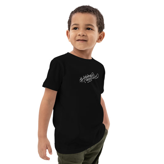 Schwarzes Kinder-Basicshirt aus organischer Baumwolle – bequemes, vielseitig kombinierbares Bio-T-Shirt