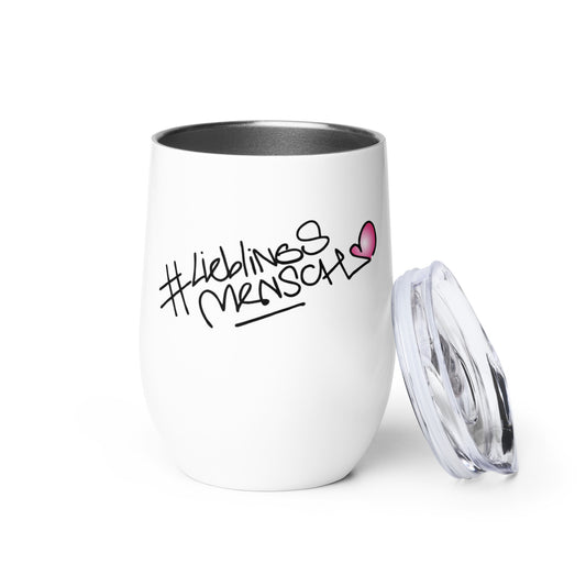 #Lieblingsbecher aus Edelstahl mit Herz – isolierter Becher für Kaffee, Tee oder Wein, stilvoll & handlich